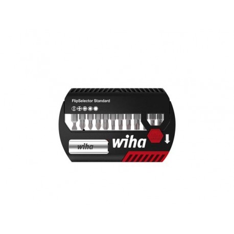  wiha coffret d'embouts flipselector standard 25 mm melange 13 pcs 1/4" (39078) 