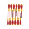  wiha jeu de tournevis softfinish® electric slimfix melange 12 pcs (41003) 