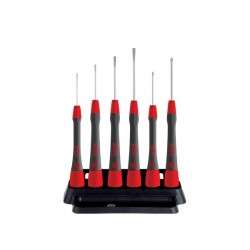  wiha jeu de tournevis de precision picofinish® fente, phillips 6 pcs avec etui (42990) 