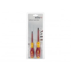  wiha jeu de tournevis softfinish® electric plusminus/pozidriv, 2 pcs sous blister (32282) 