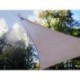  voile solaire avec contour led - triangulaire - 3.6 x 3.6 x 3.6 m - taupe 