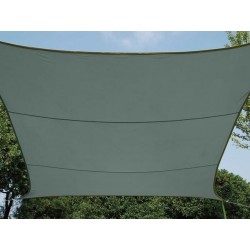  voile solaire - rectangulaire - 4 x 3 m - couleur : gris vert 