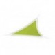  voile solaire avec contour led - triangulaire - 3.6 x 3.6 x 3.6 m - citron vert 