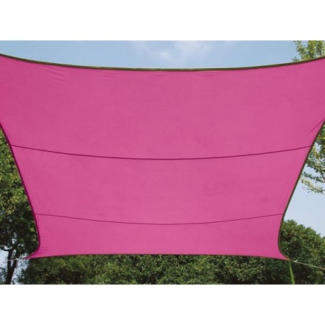  voile solaire - rectangulaire - 2 x 3 m - couleur: fuchsia 