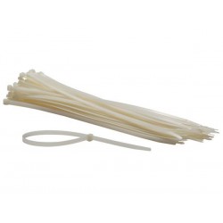  jeu de serre-cables en nylon - 8.8 x 500 mm - blanc (100 pcs) 