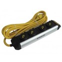  STANLEY - BLOC MULTIPRISE "CORE" - 4 PRISES - AVEC CLAPETS 